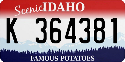 ID license plate K364381