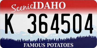 ID license plate K364504