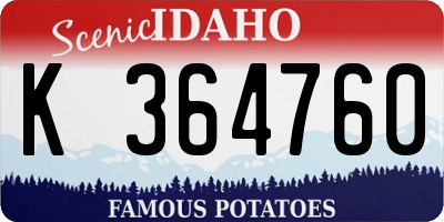 ID license plate K364760