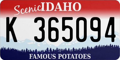 ID license plate K365094