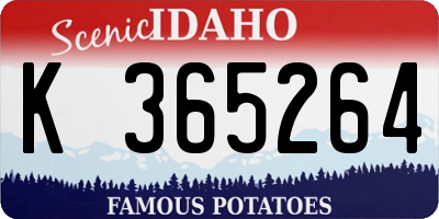ID license plate K365264