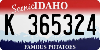 ID license plate K365324