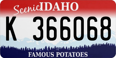 ID license plate K366068