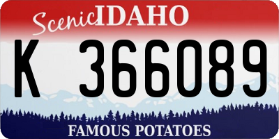 ID license plate K366089