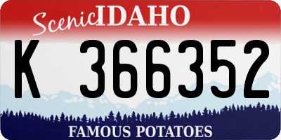 ID license plate K366352