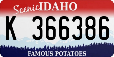 ID license plate K366386