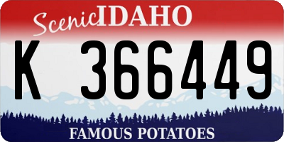 ID license plate K366449