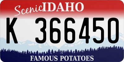 ID license plate K366450