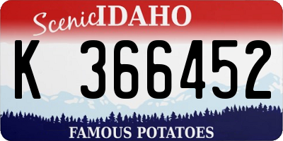 ID license plate K366452