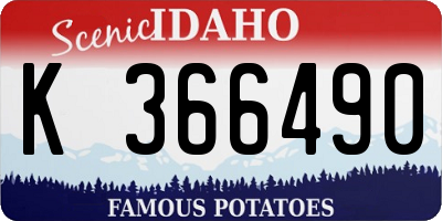 ID license plate K366490