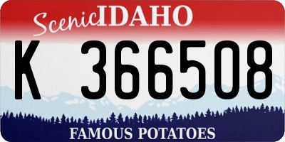 ID license plate K366508