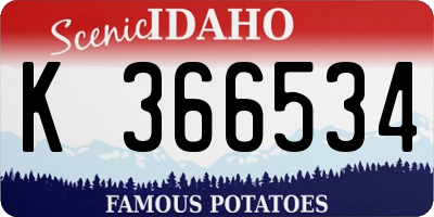 ID license plate K366534