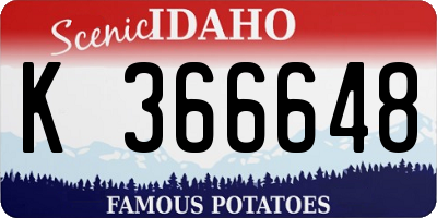 ID license plate K366648