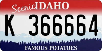 ID license plate K366664