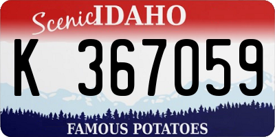 ID license plate K367059