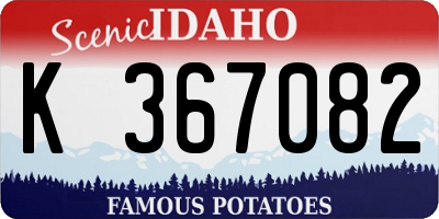 ID license plate K367082