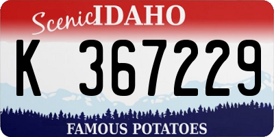 ID license plate K367229
