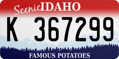 ID license plate K367299