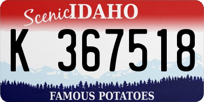 ID license plate K367518