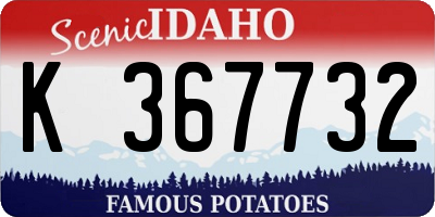 ID license plate K367732