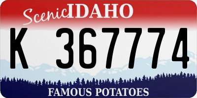 ID license plate K367774