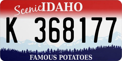 ID license plate K368177