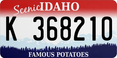ID license plate K368210