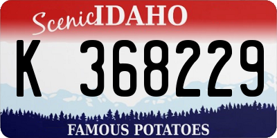 ID license plate K368229