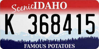 ID license plate K368415