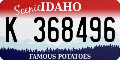 ID license plate K368496