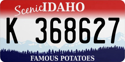 ID license plate K368627