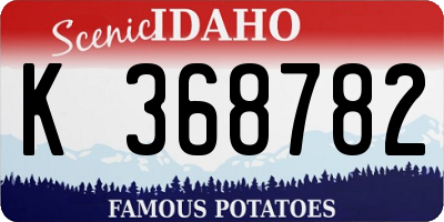 ID license plate K368782