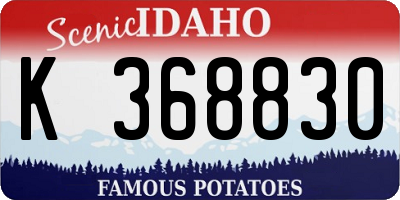 ID license plate K368830
