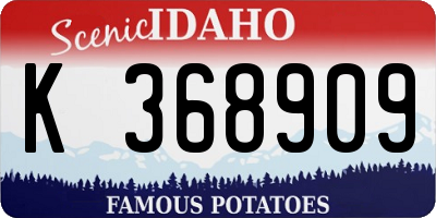 ID license plate K368909