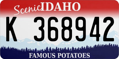 ID license plate K368942