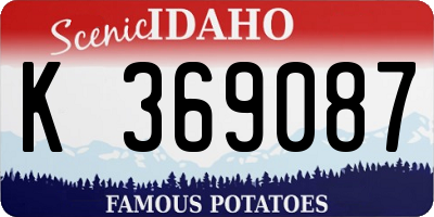 ID license plate K369087