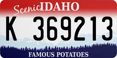 ID license plate K369213