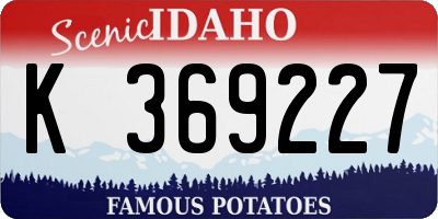 ID license plate K369227