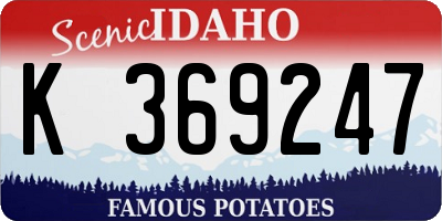ID license plate K369247