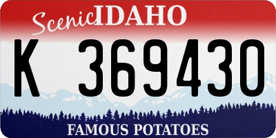 ID license plate K369430