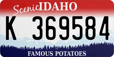 ID license plate K369584