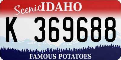 ID license plate K369688