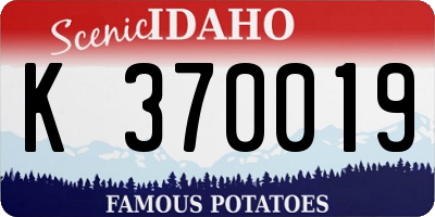 ID license plate K370019