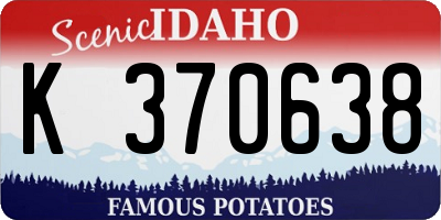 ID license plate K370638