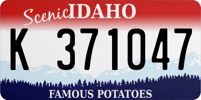 ID license plate K371047