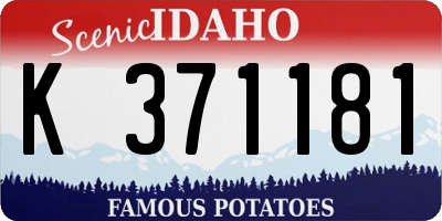 ID license plate K371181