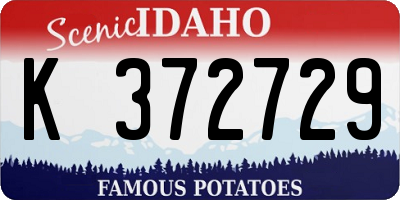 ID license plate K372729