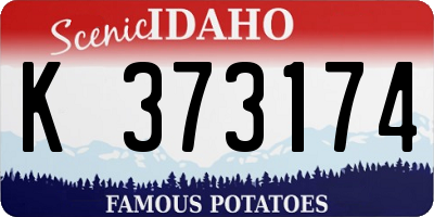 ID license plate K373174