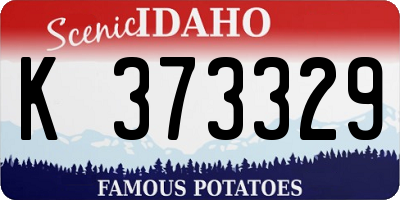 ID license plate K373329