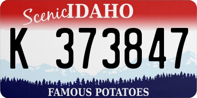 ID license plate K373847